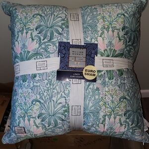 Floral Euro Sham Set - Blue and Pink